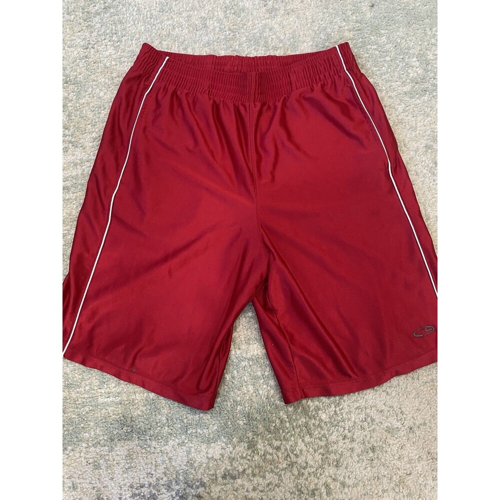 Champion Vintage Y2k Dazzle Glitzy Shorts Mens M Red Basketball Pockets 90s